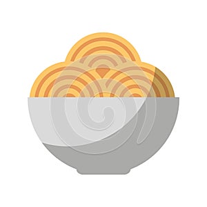 spaguetti dish isolated icon