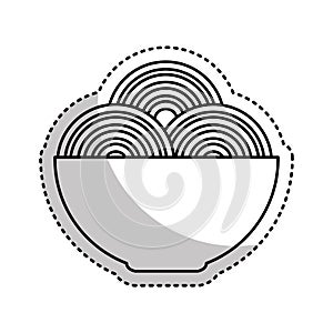 spaguetti dish isolated icon