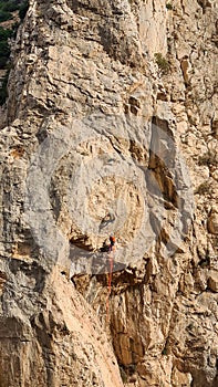 Spain, Andalusia Royal Trail Also Known as El Caminito Del Rey - Mountain Path Along Steep Cliffs in Gorge Chorro