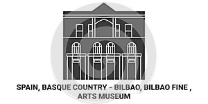 Spain, Basque Country Bilbao, Bilbao Fine , Arts Museum travel landmark vector illustration photo