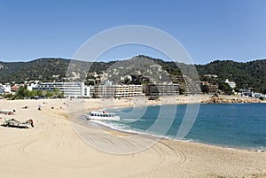 Spain. A beach on Tossa de Mar.