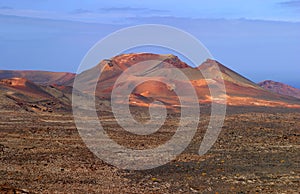 Spain, Canary Islands, Lanzarote, volcano crater.