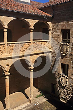 Spain, Castilla y Leon, Ciudad Rodrigo. Detail of the Aguila Palace photo