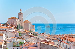 Spain. Catalonia. Cadaques on the Costa Brava. The famous tourist city of Spain. Nice view of the sea. City landscape.