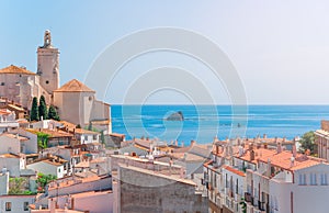 Spain. Catalonia. Cadaques on the Costa Brava. The famous tourist city of Spain. Nice view of the sea. City landscape.