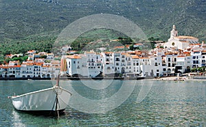 Spain. Catalonia. Cadaques on the Costa Brava. The famous tourist city of Spain. Nice view of the sea. City landscape.