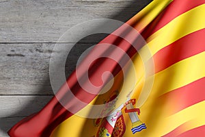 Spain and Catalonia flags