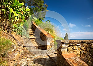 Spain, Catalonia. Old mediterranean towns