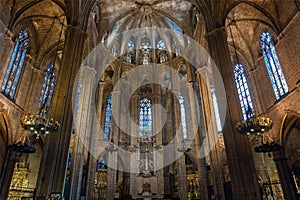 Spain, cathedral of the holy creu, PlaÃÂ§a de la seu photo