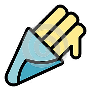 Spain churro icon vector flat