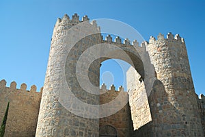 Spain, the city of Avila. City Gates.