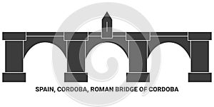 Spain, Cordoba, Roman Bridge Of C, Rdoba travel landmark vector illustration photo