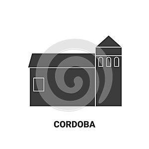 Spain, Cordoba travel landmark vector illustration photo