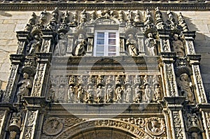 Ancient sculptor art on Parador of Compostela photo