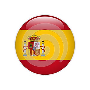 Spain flag on button