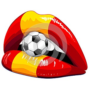 Spain Flag Lipstick Soccer Supporters