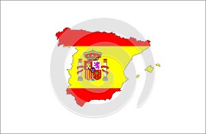 spain flag map