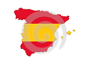 Spain Flag Map