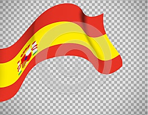 Spain flag on transparent background