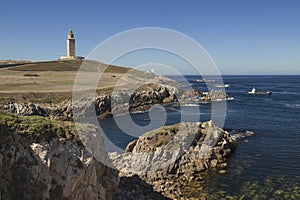 Spain, Galicia, A Coruna, Hercules Tower Lighthouse