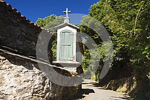 Spain, Galicia, Melide, horreo - traditional barn photo