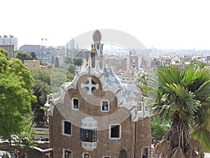 Spain: Gaudi\'s Park GÃ¼ell in Barcelona photo
