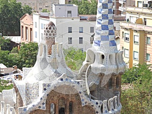 Spain: Gaudi\'s Park GÃ¼ell in Barcelona photo