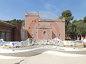 Spain: Gaudi\'s Park GÃ¼ell in Barcelona photo