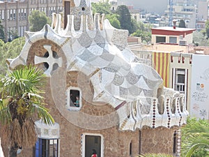 Spain: Gaudi\'s Park GÃ¼ell in Barcelona photo