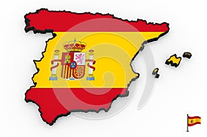 Spain high detailed 3D map