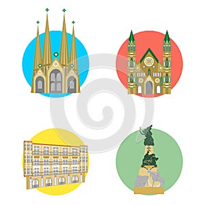 Spain icons set