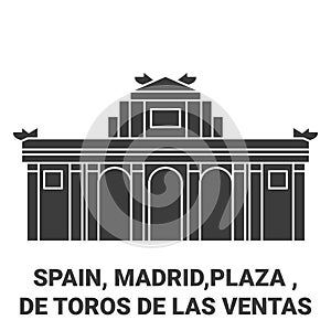 Spain, Madrid, Plaza De Toros De Las Ventas travel landmark vector illustration photo