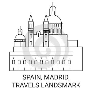 Spain, Madrid, Travels Landsmark travel landmark vector illustration