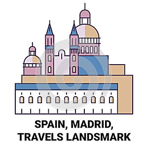 Spain, Madrid, Travels Landsmark travel landmark vector illustration