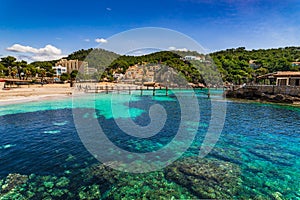 Spain Majorca, beach at seaside of Camp de Mar