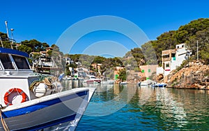 Spain Majorca idyllic fishing port of Cala Figuera Santanyi