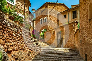 Old spanish village Fornalutx on Mallorca island