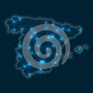 Spain network map.