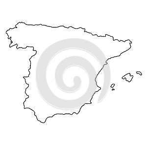 Spain Outlline Map.