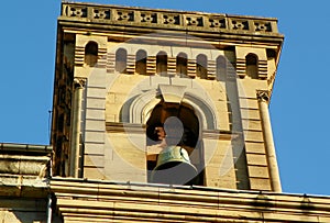 Spain, Pamplona, Calle Taconera, 1, Agustinas Recoletas Convent, church bell tower