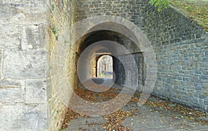 Spain, Pamplona, La Vuelta del Castillo, Citadel of Pamplona, entrance to the bastion photo