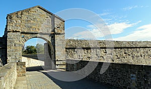 Spain, Pamplona, La Vuelta del Castillo, Citadel of Pamplona, Socorro Gate