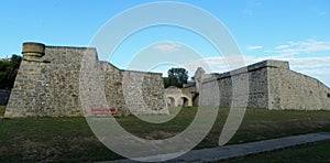 Spain, Pamplona, La Vuelta del Castillo, Citadel of Pamplona, San Anton and La Victoria ravelins, fortified door of Socorro photo