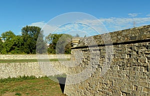 Spain, Pamplona, La Vuelta del Castillo, Citadel of Pamplona, the walls of the bastion photo