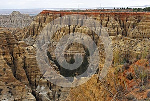 Spain- Panoramic Overview of the Colorfully Eroded Sierra Nevada Mountains