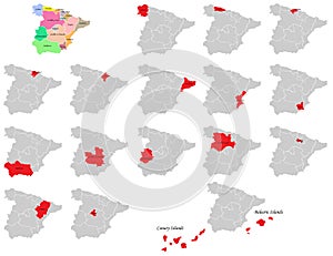 Spain provinces maps