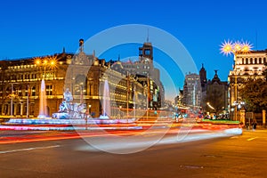 Spain\'s metropolis at sunset, showing the Madrid skyline