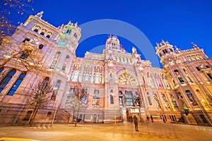 Spain\'s metropolis at sunset, showing the Madrid skyline