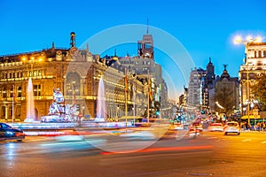 Spain\'s metropolis at sunset, showing the Madrid skyline