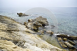 Spain`s rocky coast on the Mediterranean photo